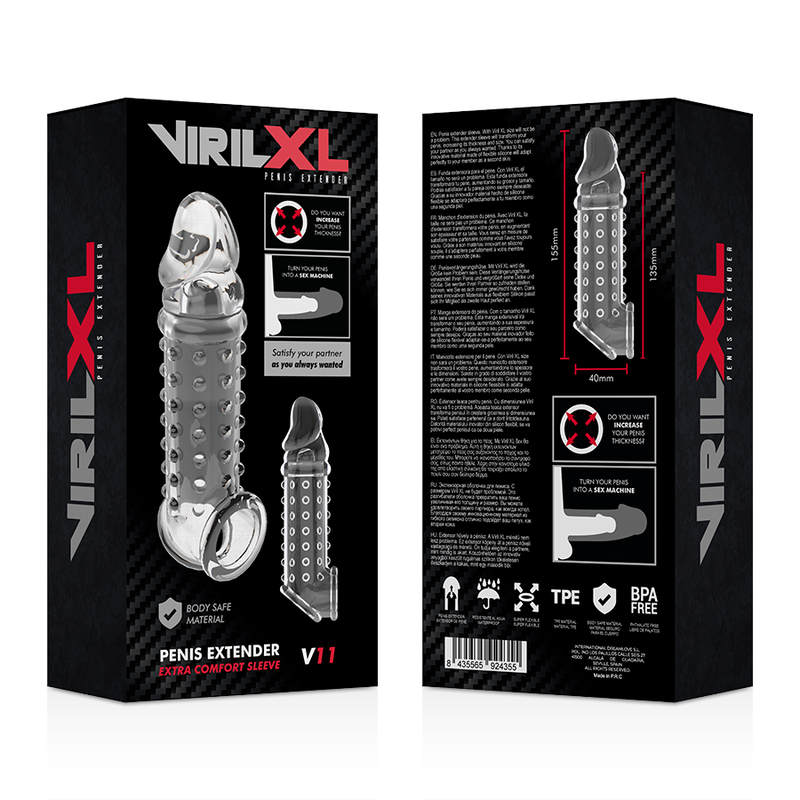 VIRILXL - PENIS EXTENDER AND SHEATH V11 TRANSPARENT