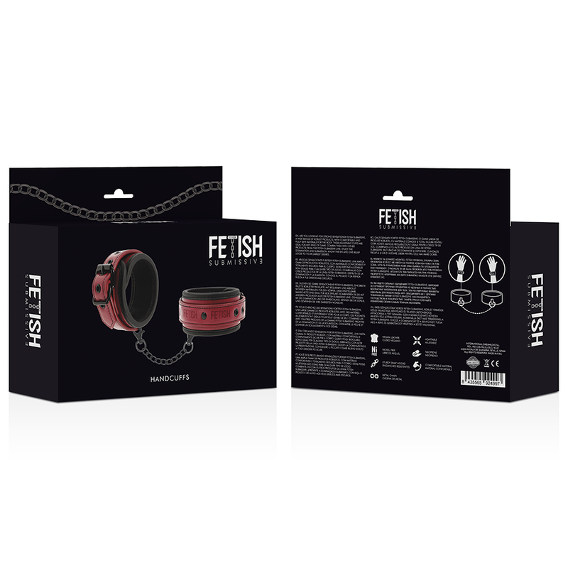 FETISH SUBMISSIVE DARK ROOM - ALGEMAS COURO VEGAN COM FORRO DE NEOPRENE