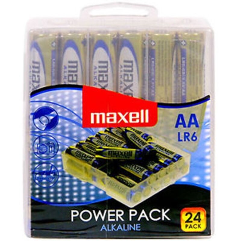 MAXELL - ALKALINE BATTERY AA LR6 PACK*24 BATTERIES