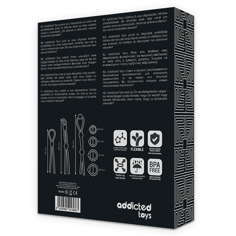 ADDICTED TOYS - KIT DE 7 ANÉIS SILICONE FLEXÍVEL