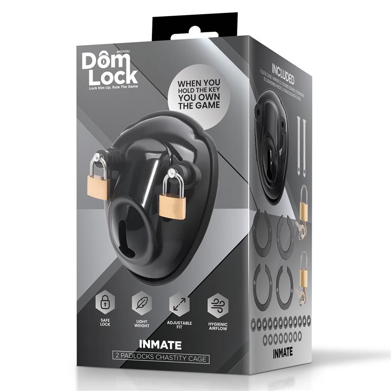 DOMLOCK - INMATE JAULA PARA EL PENE CON ESPACIADORES