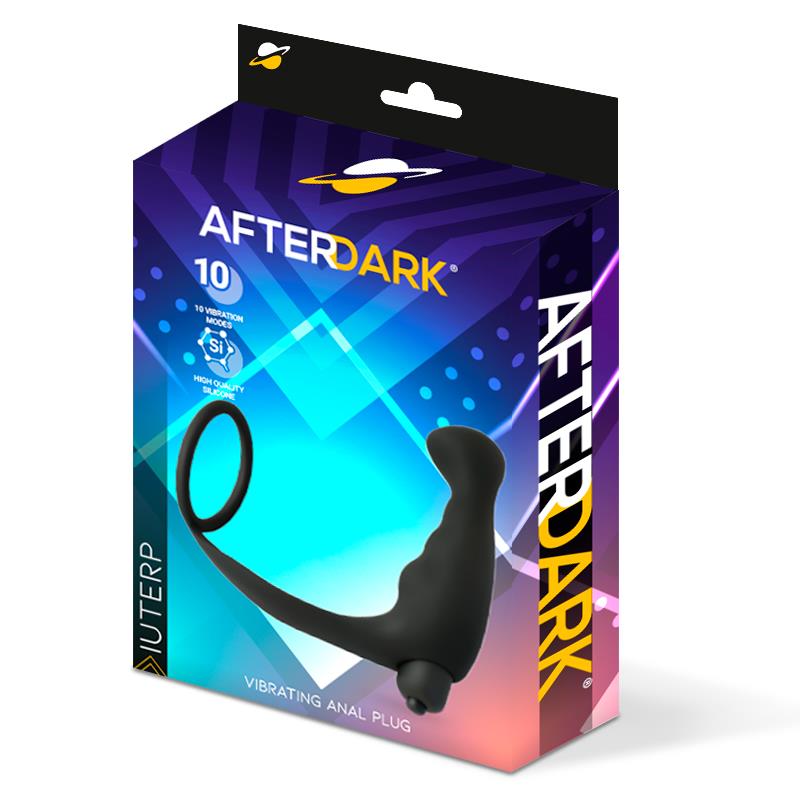 AFTERDARK - IUTERP PLUG ANAL CON VIBRACIÓN Y ANILLO PARA EL PENE