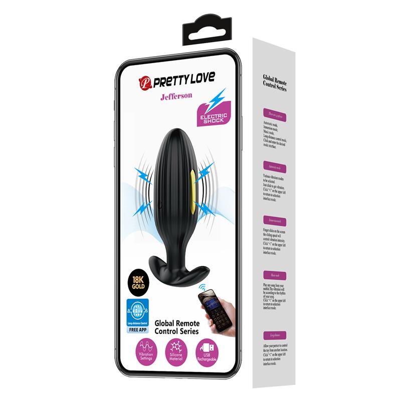 PRETTYLOVE - JEFFERSON PLUG ANAL CON ELECTROSHOCK Y APP