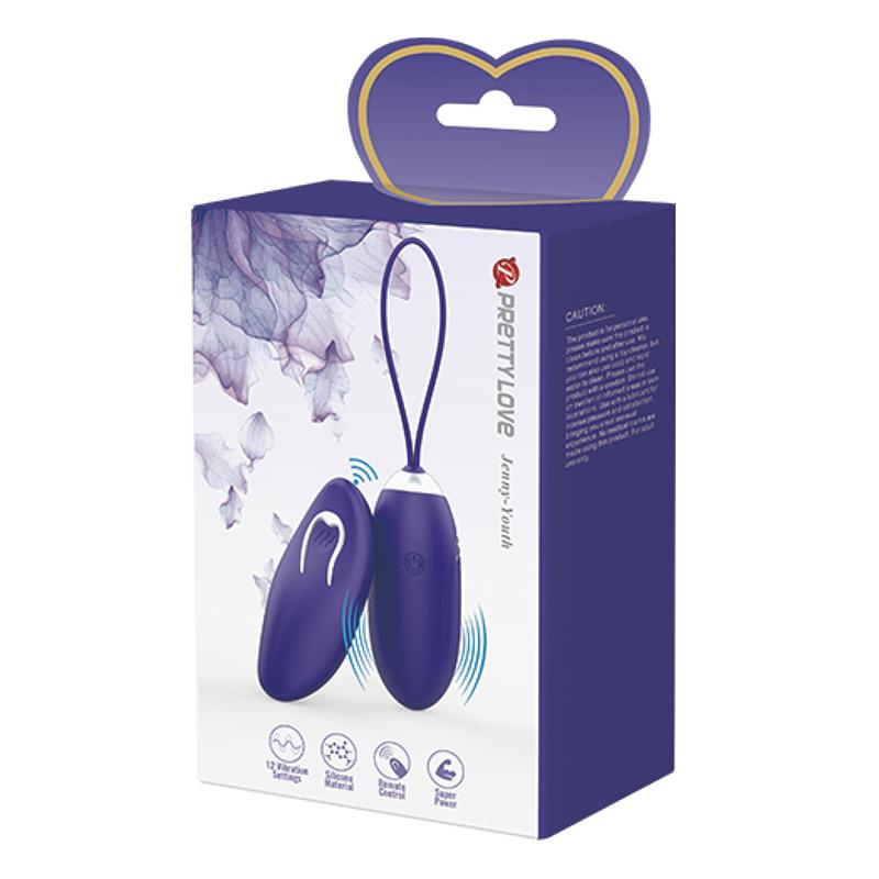 PRETTYLOVE - JENNY YOUTH HUEVO VIBRADOR CON CONTROL REMOTO