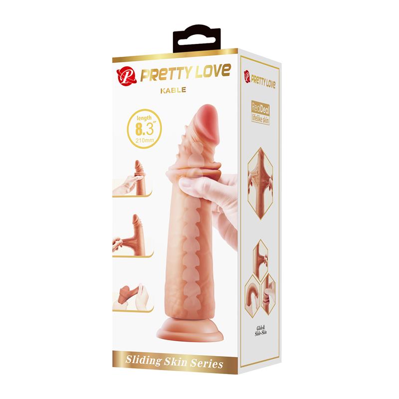 PRETTYLOVE - KABLE DILDO PIEL DESLIZANTE RETRACTIL 8.3