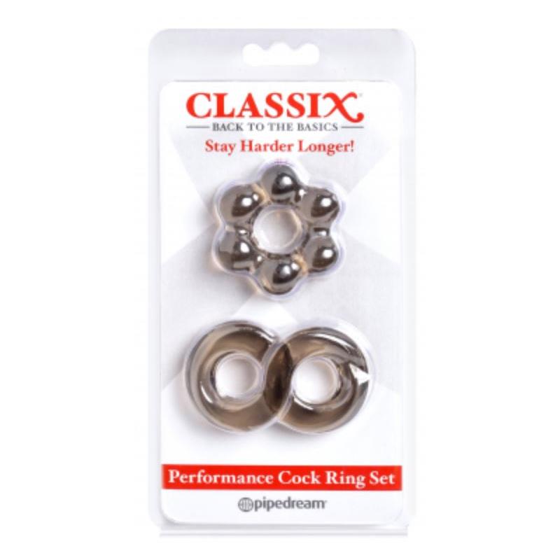 CLASSIX - KIT ANILLOS PARA EL PENE NEGRO