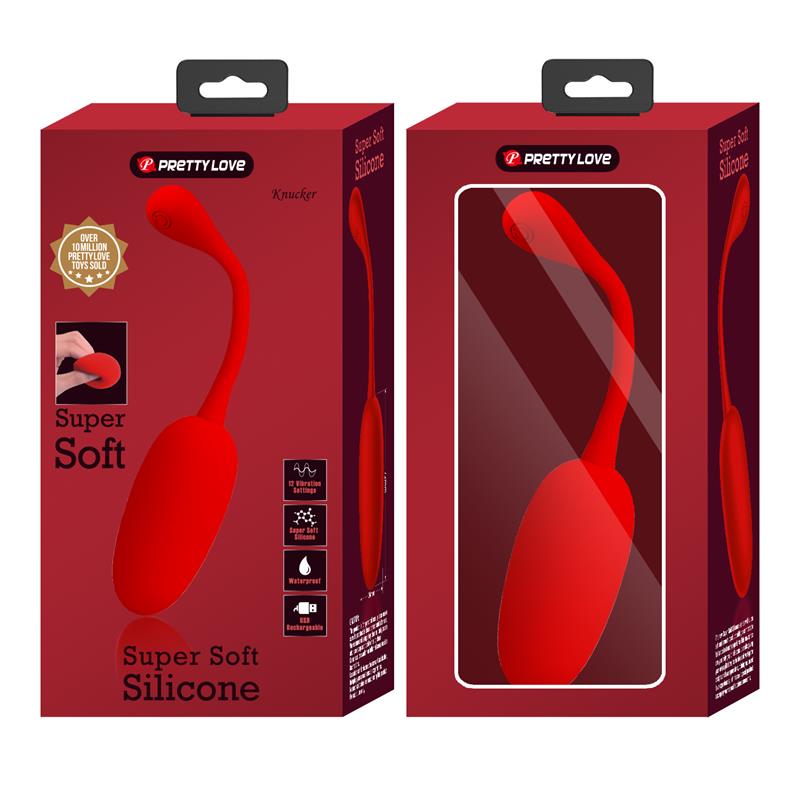 PRETTYLOVE - KNUCKER HUEVO VIBRADOR ROJO