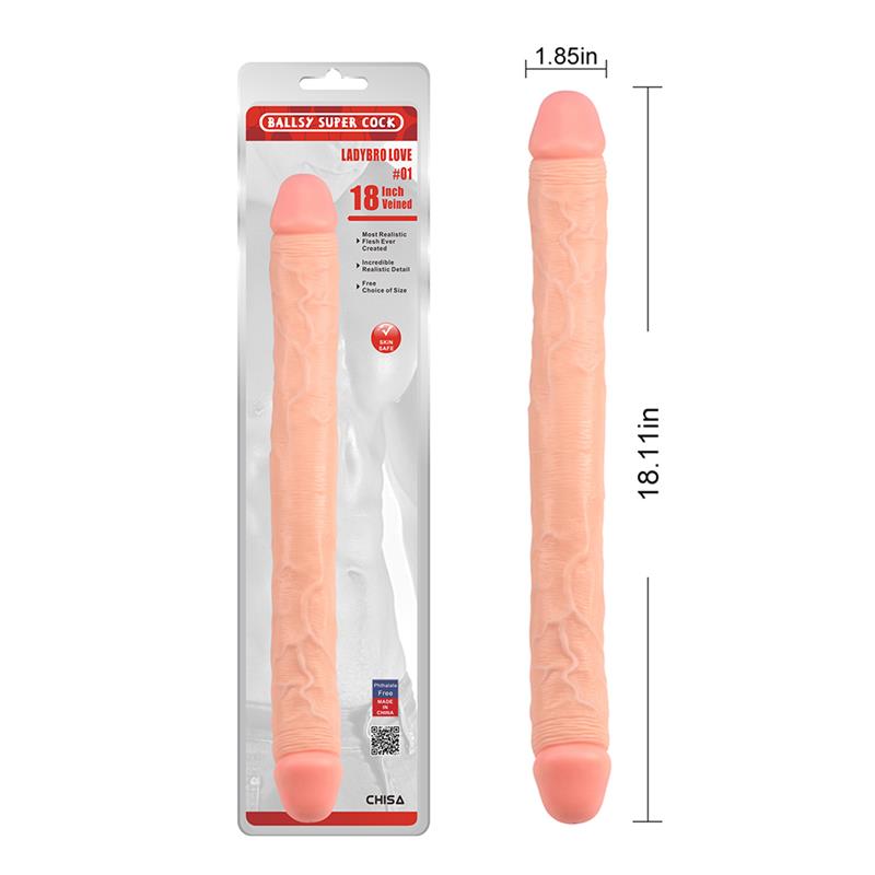 CHISA - LADYBRO LOVE DILDO DOBLE NO.01 18 - 46CM