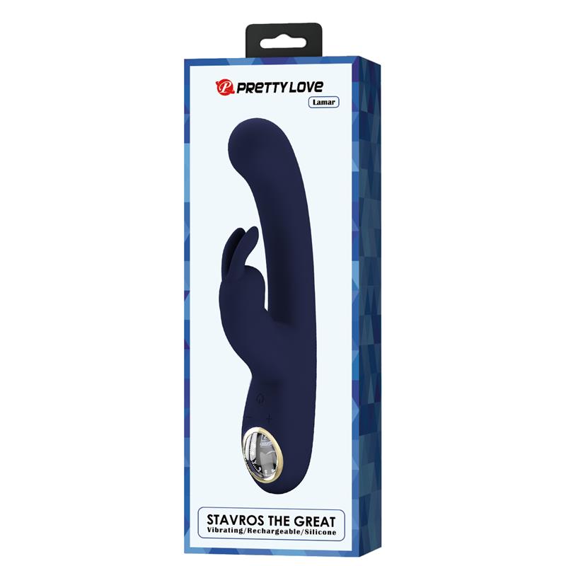 PRETTYLOVE - LAMAR VIBRADOR PUNTO-G AZUL OSCURO