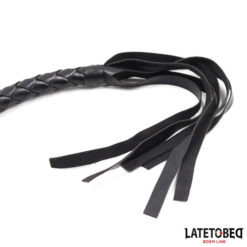 LATETOBED BDSM LINE - LÁTIGO TRENZADO NEGRO 116CM