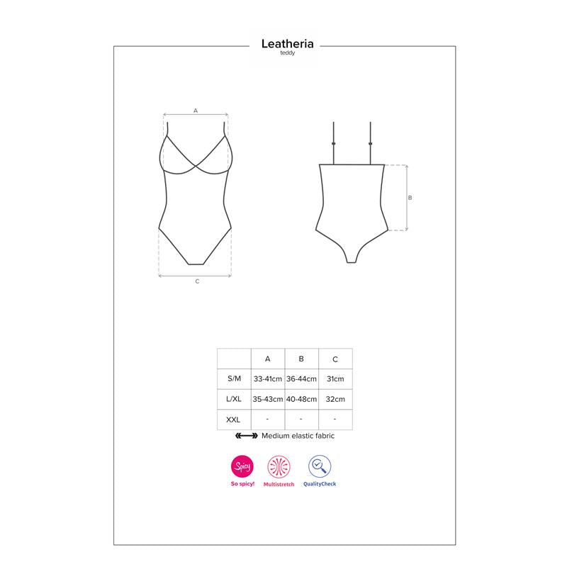 OBSESSIVE - LEATHERIA TEDDY TALLA S/M