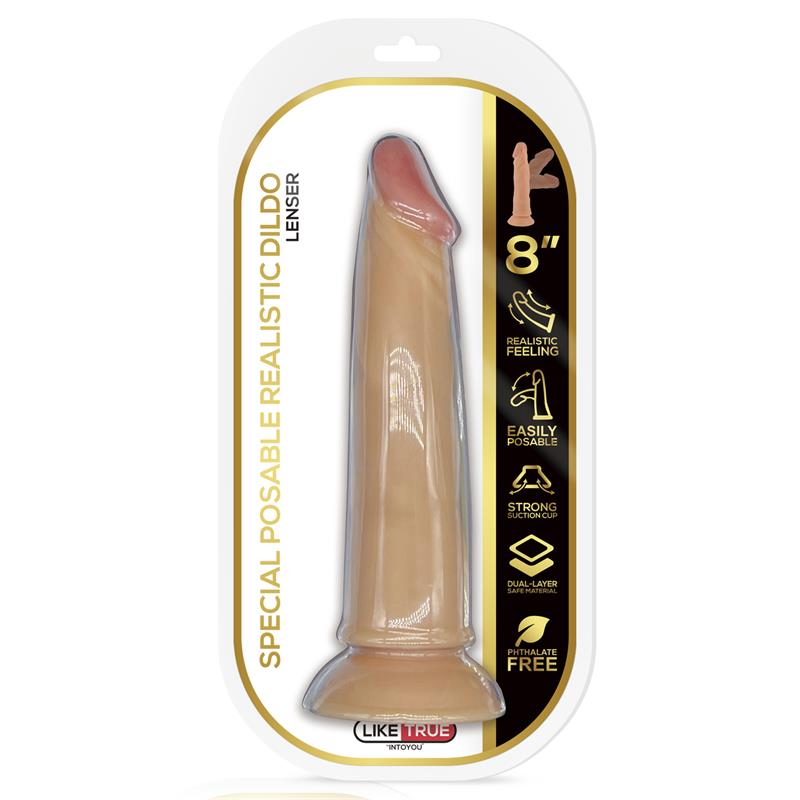 LIKETRUE - LENSER DILDO REALISTA ARTICULABLE-POSABLE 8 NATURAL