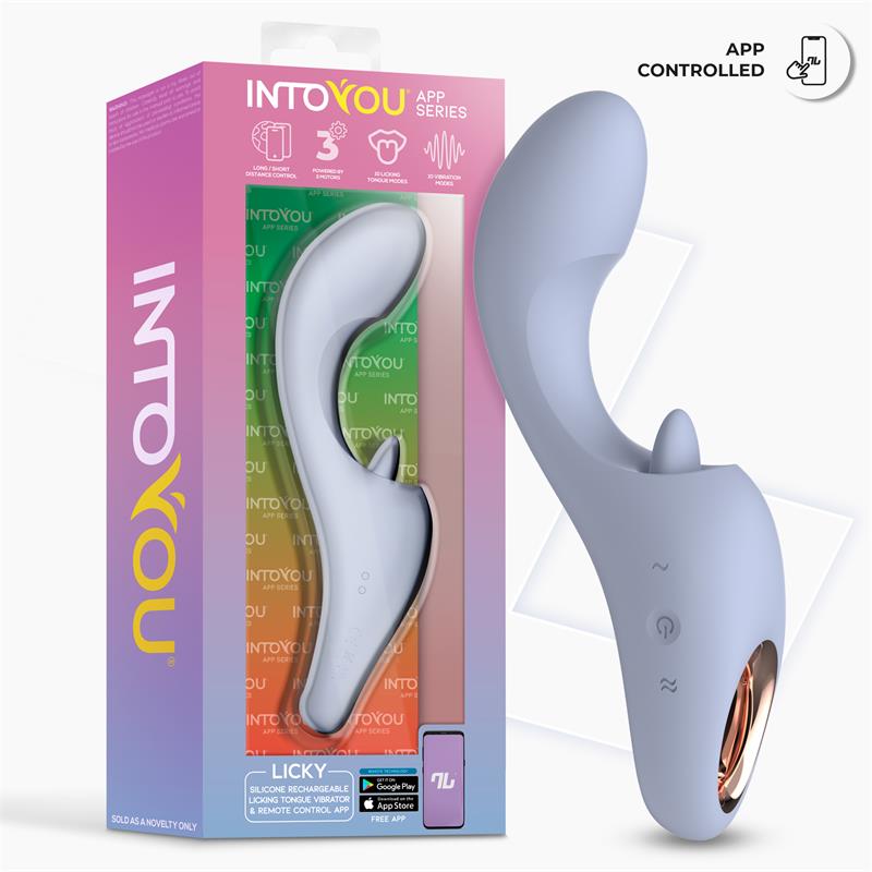 INTOYOU APP SERIES - LICKY VIBRADOR CON LENGUA LICKING CON APP