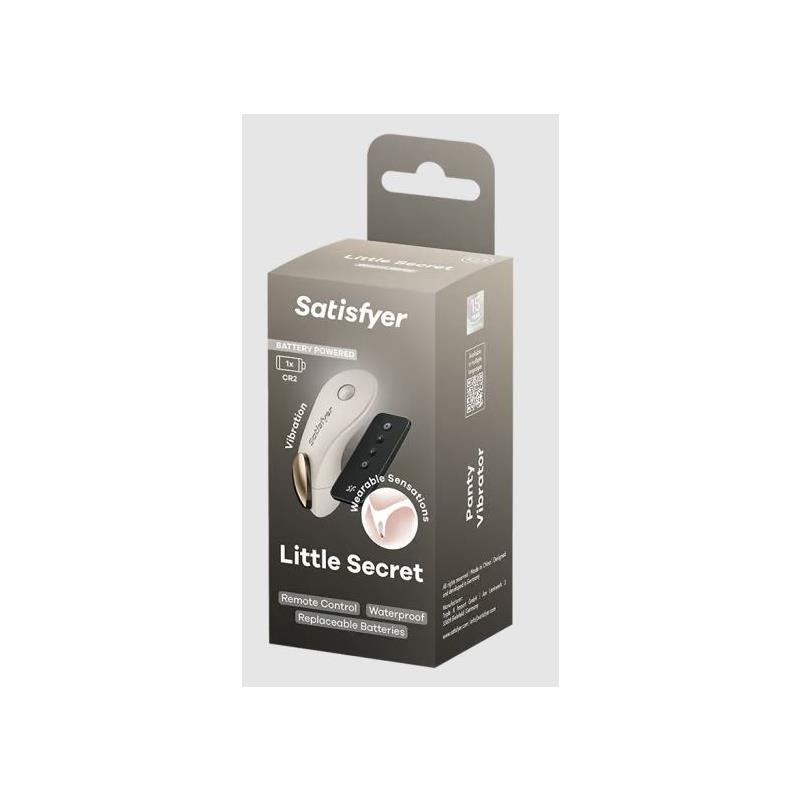 SATISFYER - LITTLE SECRET ESTIMULADOR DE BRAGUITA BATTERY SERIES WARM GREY