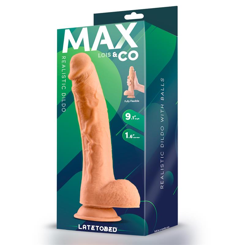MAX & CO - LOIS DILDO REALISTA CON TESTÍCULOS 9.1 NATURAL