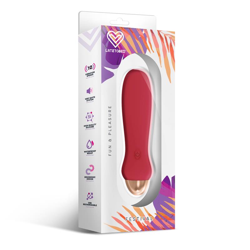 FESTIVAL - LUXO ESTIMULADOR 10 VELOCIDADES RUST RED