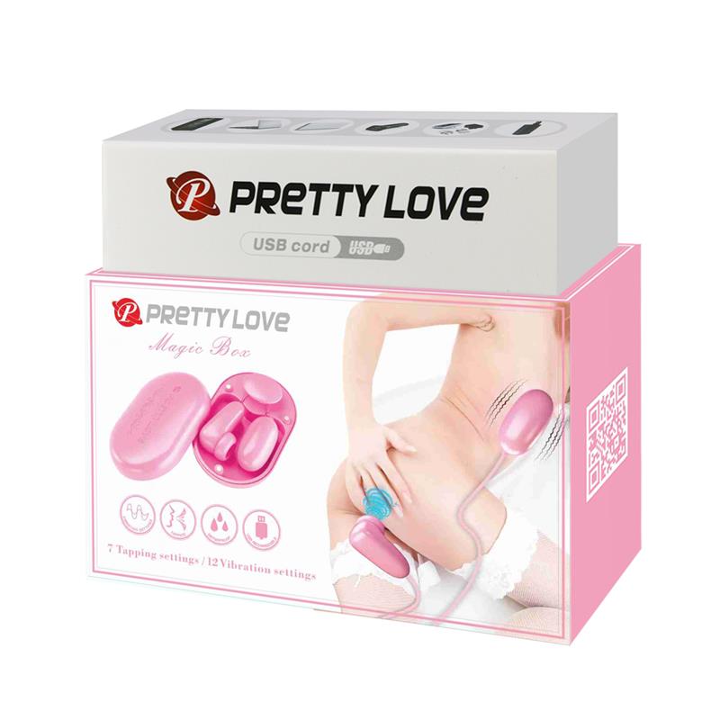 PRETTYLOVE - MAGIC BOX HUEVO VIBRADOR Y ESTIMULADOR CON TAPPING