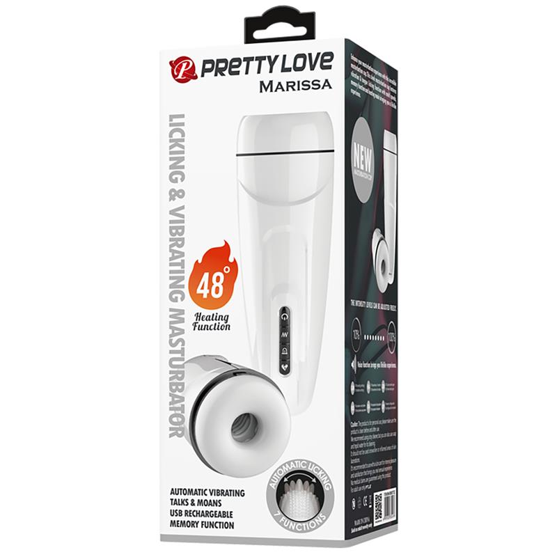 PRETTYLOVE - MARISSA MASTURBADOR MASCULINO VIBRACIÓN, CALOR, VOZ SEX TALK Y LICKING