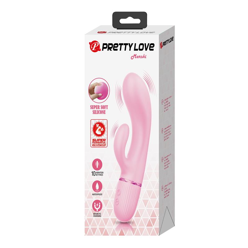 PRETTYLOVE - MARSKI VIBRADOR CON RABBIT PUNTO G ROSA