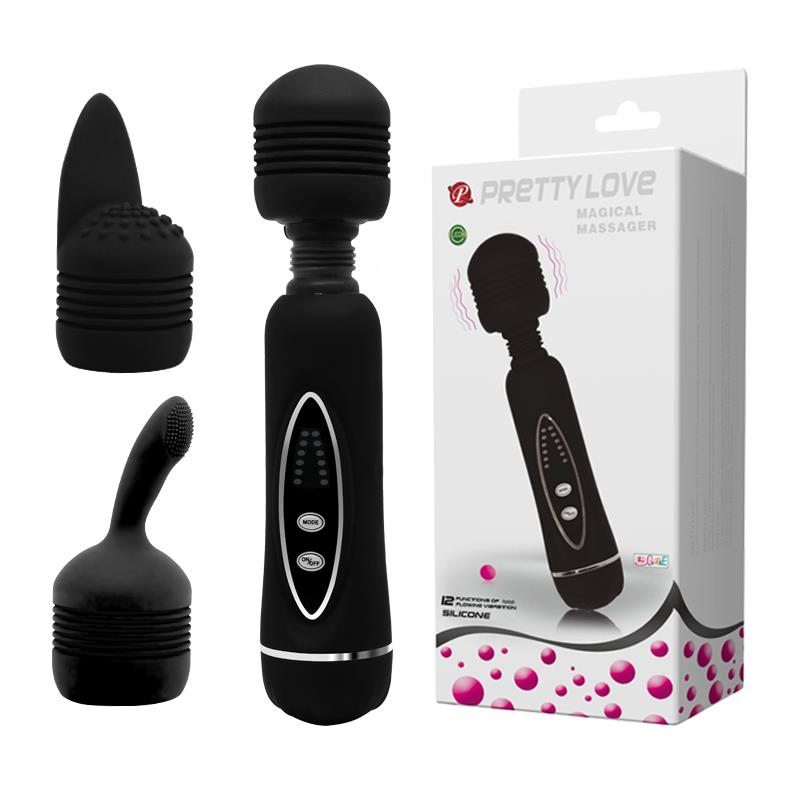 PRETTYLOVE - MASAJEADOR MAGICAL MASSAGER COLOR NEGRO