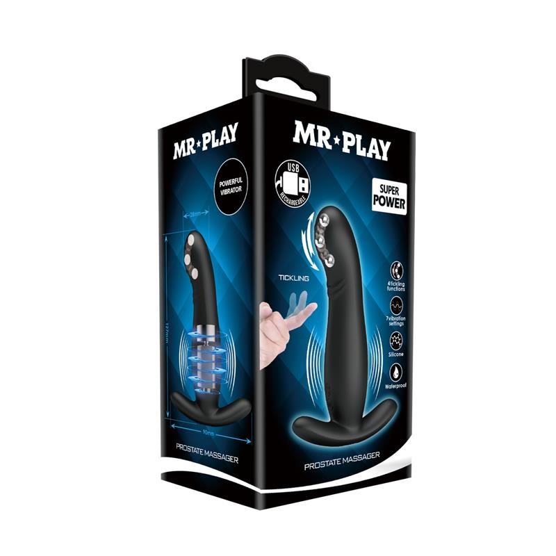 MR PLAY - MASAJEADOR PROSTÁTICO CON VIBRACIÓN Y FINGER