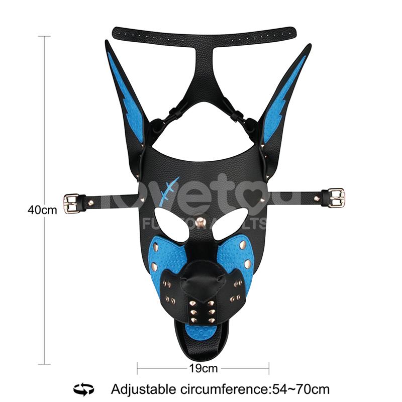 LOVETOY - MÁSCARA CACHORRO REBELLION REIGN SCARRED ALPHA PUP AZUL