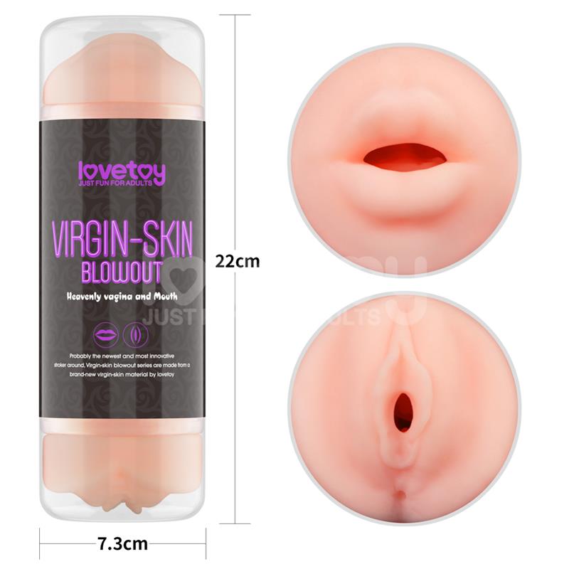 LOVETOY - MASTURBADOR MASCULINO VIRGIN-SKIN VAGINA Y BOCA