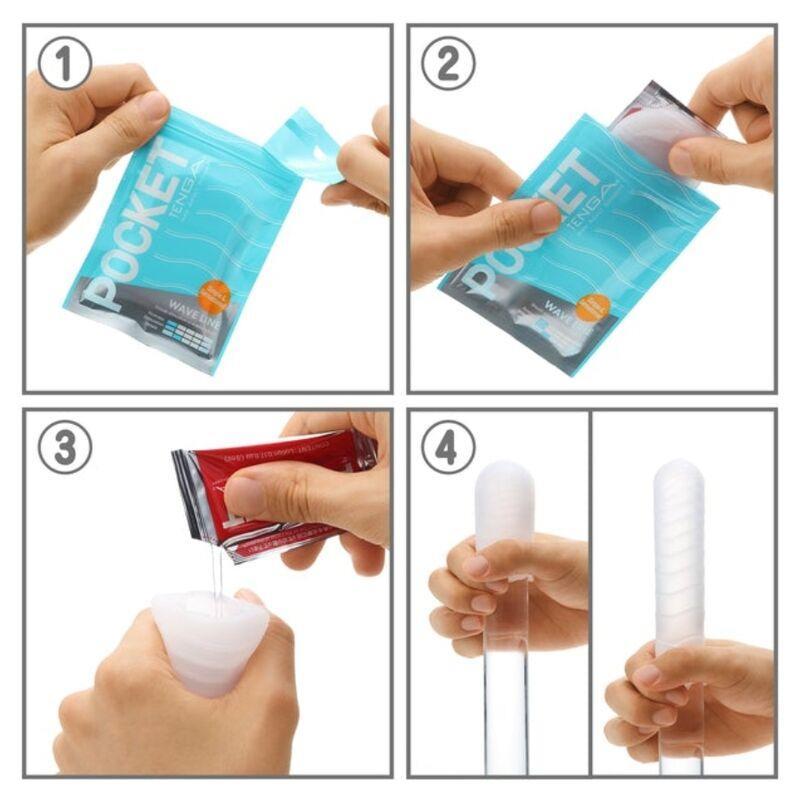 TENGA - MASTURBADOR POCKET WAVE LINE