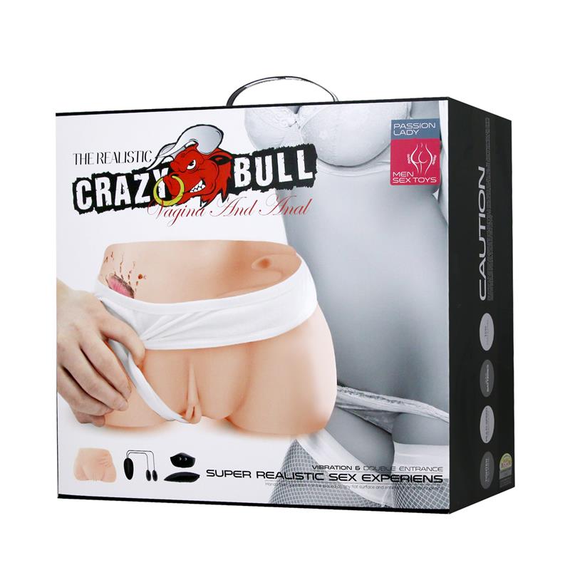 CRAZY BULL - MASTURBADOR VAGINA Y ANO CON VIBRACIÓN