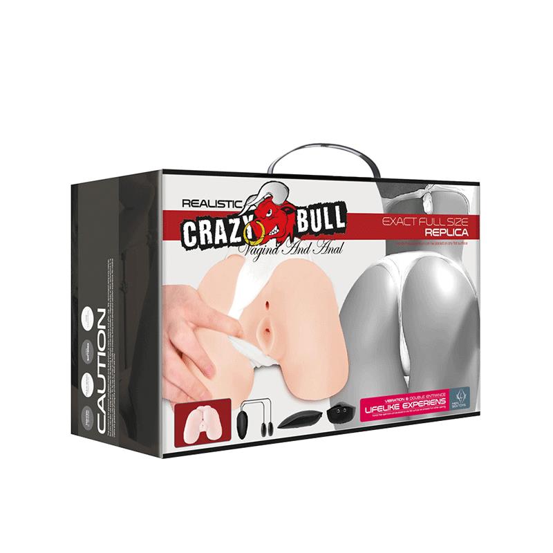CRAZY BULL - MASTURBADOR VAGINA Y ANO CON VIBRACIÓN
