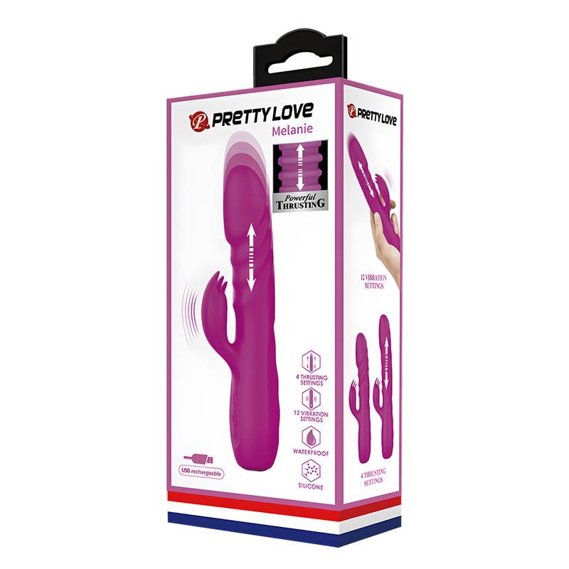 PRETTYLOVE - MELANIE VIBRADOR CON THRUSTING Y ROTACIÓN