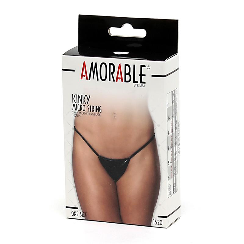 AMORABLE - MICRO TANGA NEGRO TALLA UNICA