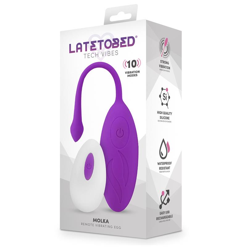 LATETOBED - MOLKA HUEVO VIBRADOR CON CONTROL REMOTO