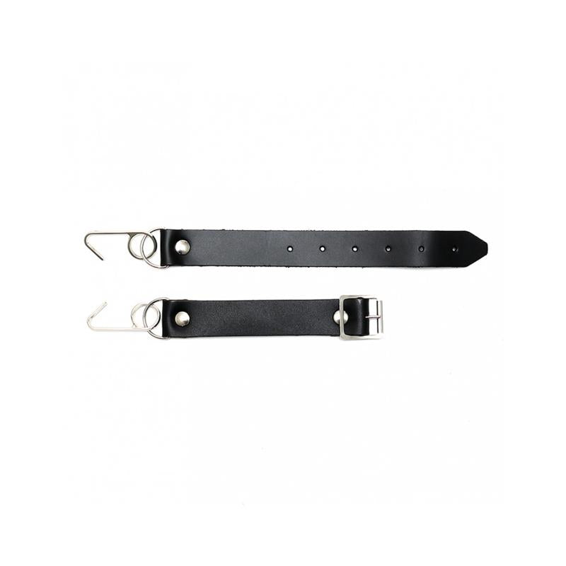 BONDAGE PLAY - MORDAZA CON GANCHOS LABIOS CUERO AJUSTABLE