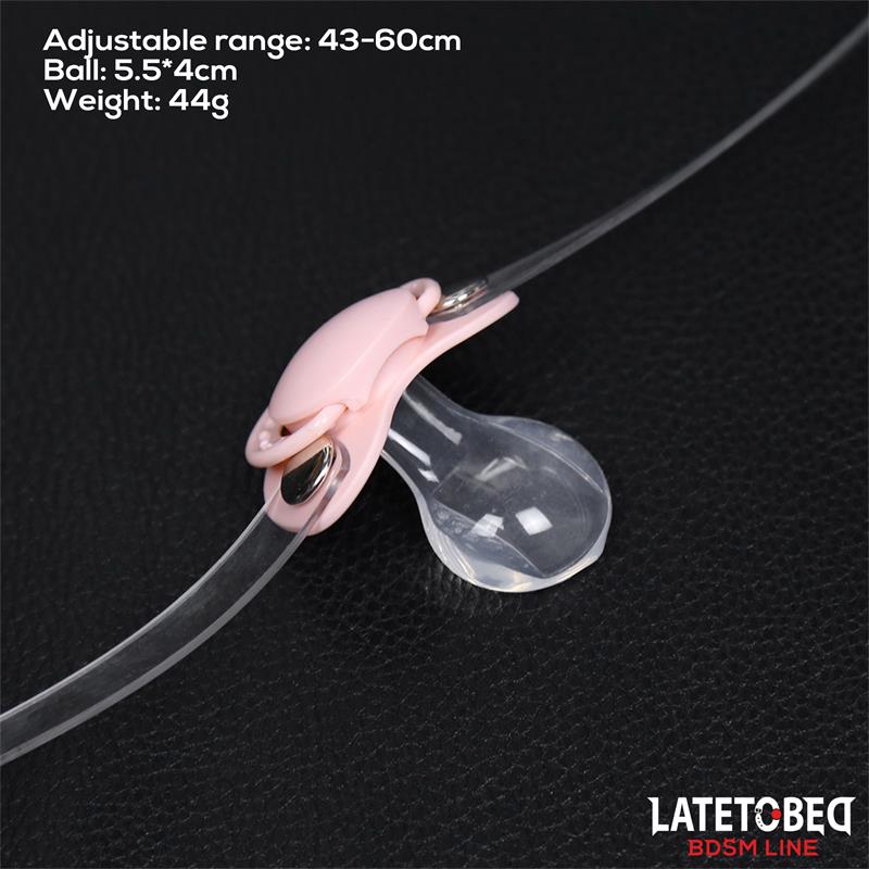 LATETOBED BDSM LINE - MORDAZA DE CHUPETE AJUSTABLE 43-60 CM