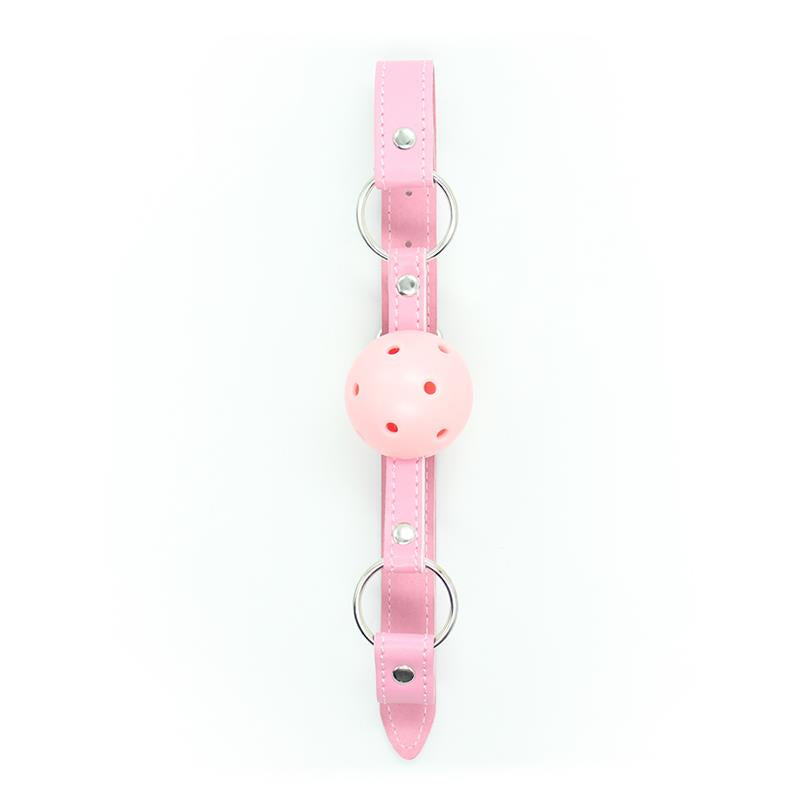 LATETOBED BDSM LINE - MORDAZA TRANSPIRABLE AJUSTABLE BOLA 4,5 CM ROSA