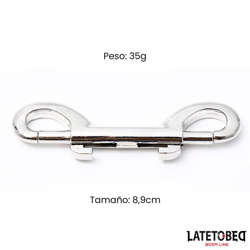 LATETOBED BDSM LINE - MOSQUETÓN METÁLICO DE DOBLE EXTREMO