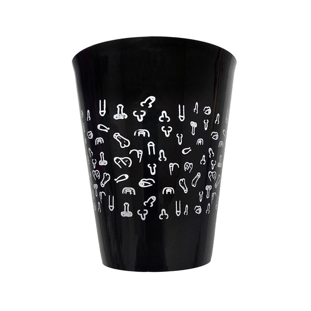 DIVERTY SEX - PENIS COVERED CUP BLACK 500ML (PACK OF 12)