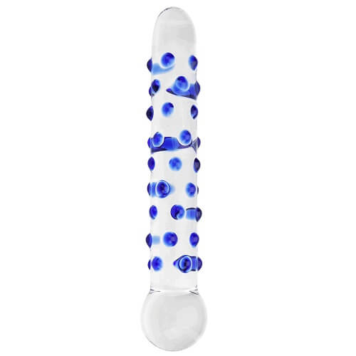 SPECTRUM - NUBBY TEXTURED GLASS DILDO