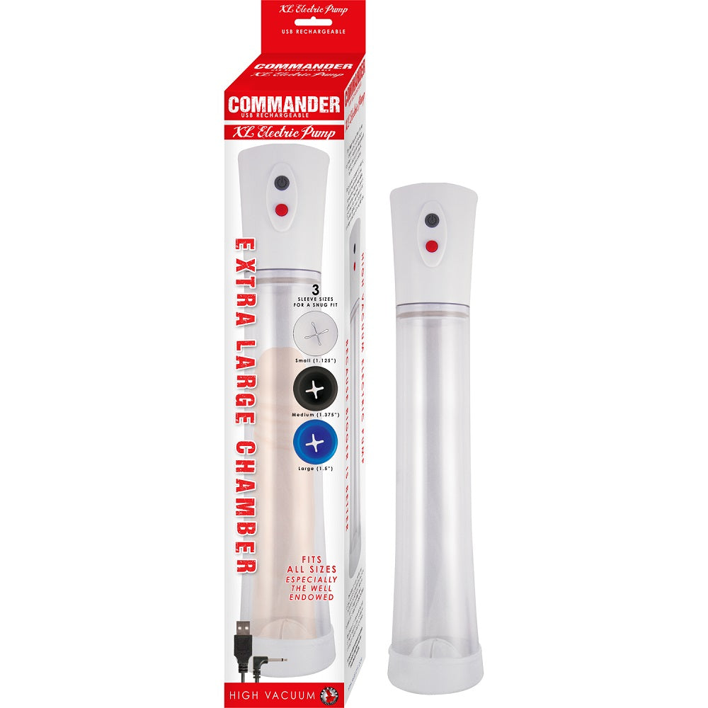 NASSTOYS - COMMANDER USB RECHARGEABLE HIGH VACUUM ELECTRIC PENIS PUMP XL