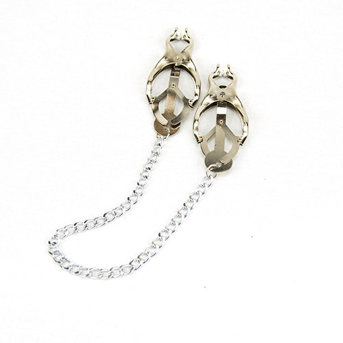 BOUND TO PLEASE - SQUEEZER TEASER CLOVER NIPPLE CLAMPS WITH CHAIN