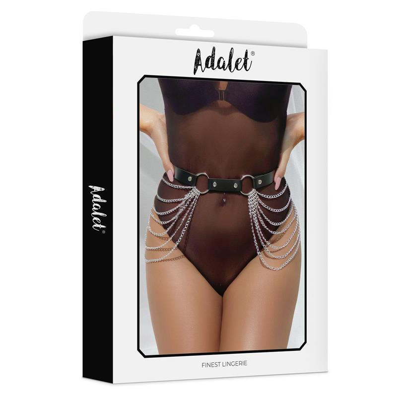 ADALET LINGERIE - NADINE CINTURÓN CUERO VEGANO CON CADENAS TALL ÚNICA