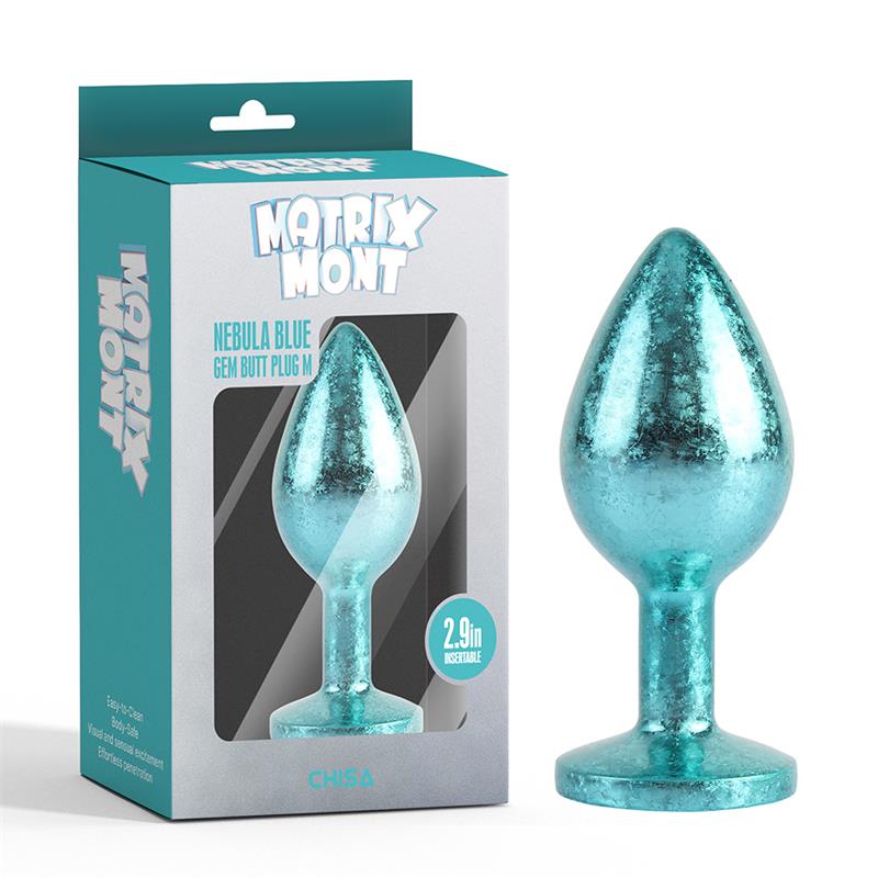 CHISA - NEBULA BLUE GEM PLUG ANAL CON JOYA EN LA BASE TALLA M