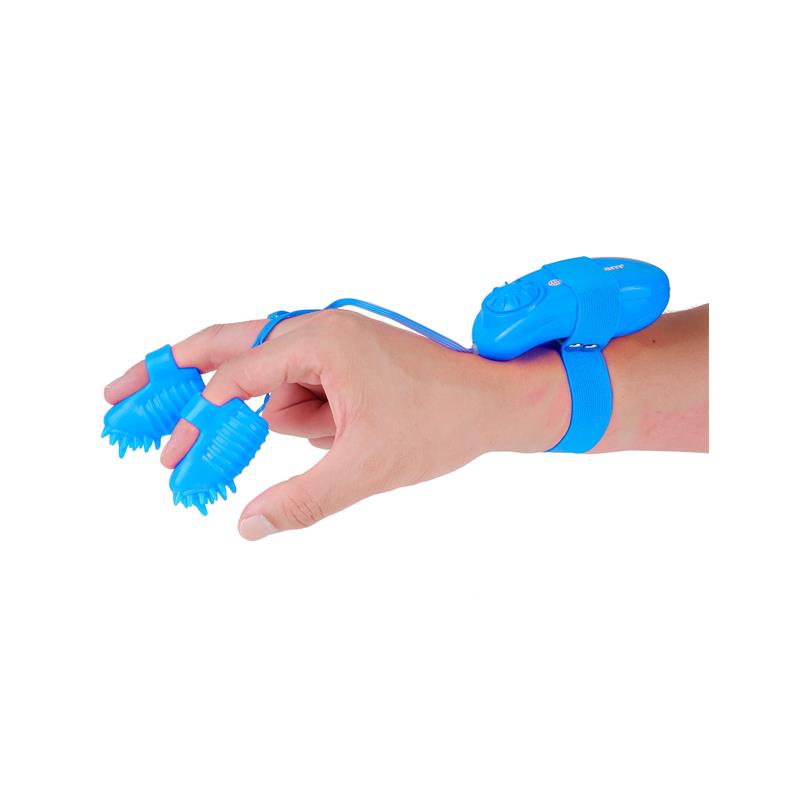 NEON - MINI VIBRADOR PARA EL DEDO AZUL