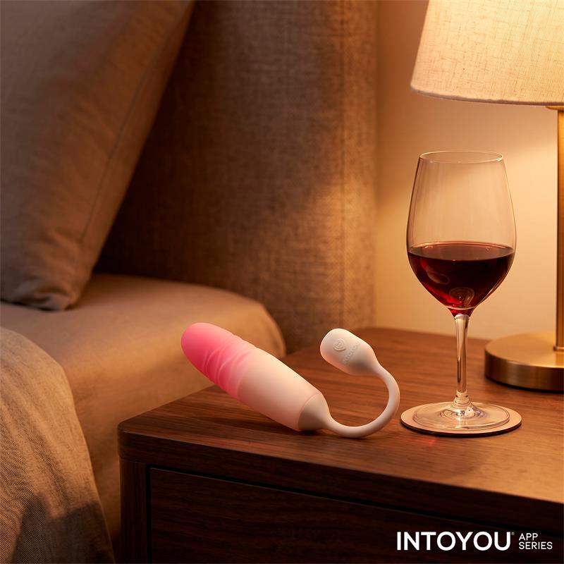 INTOYOU APP SERIES - NEXEGG MOTION HUEVO VIBRADOR CON THRUSTING APP BEIGE/ROSA