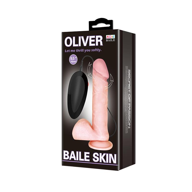 BAILE - OLIVER DILDO REALISTA CON VIBRACIÓN Y ROTACIÓN CONTROL REMOTO
