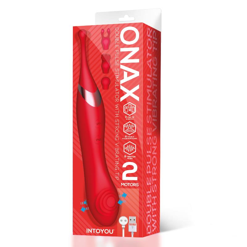 INTOYOU - ONAX ESTIMULADOR DOBLE VIBRADOR DE PUNTO Y DOBLE PULSACIÓN USB