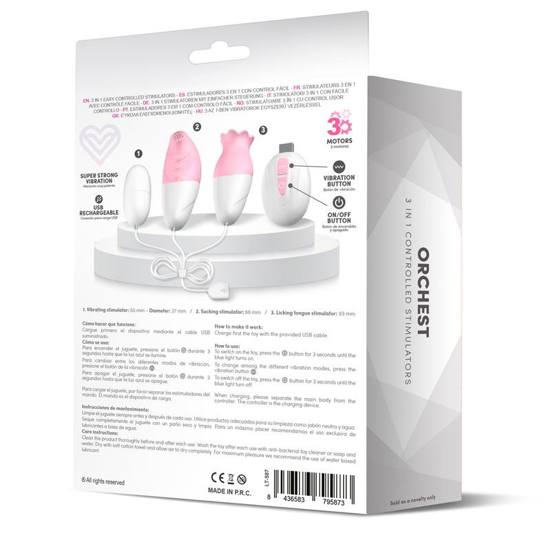 LATETOBED - ORCHEST ESTIMULADOR 3 IN 1 CON CONTROL REMOTO
