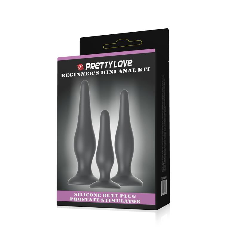 PRETTYLOVE - BUTT PLUG SET OF 3 CLAVE 35