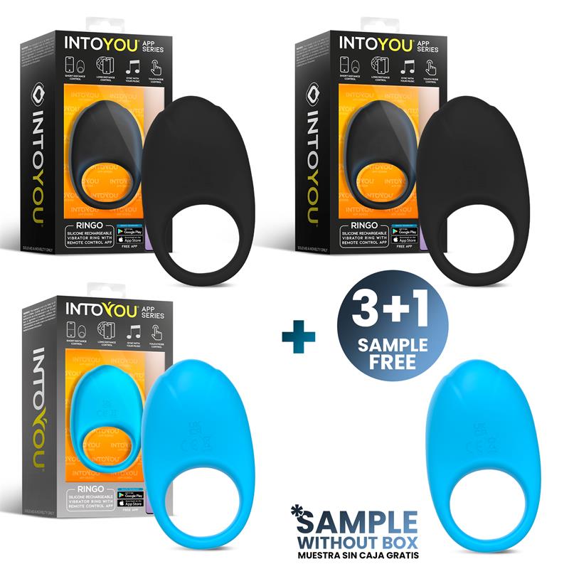 INTOYOU APP SERIES - PACK 3+1 RINGO RINGO ANILLO VIBRADOR CON APP
